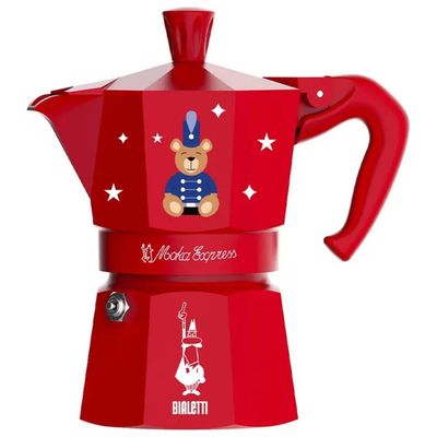 Bialetti Moka Express Rossa da 1 Tazza, 60 ml