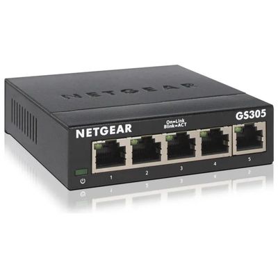 NETGEAR GS305-300PES Switch Gigabit Ethernet a 5 porte NETGEAR GS305-300PES Switch Gigabit Ethernet a 5 porte