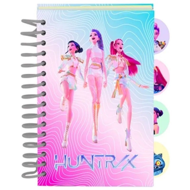 Safta Blocco note Kpop Demon Hunters nero con copertina in pelliccia sintetica, 21 × 14,8 cm