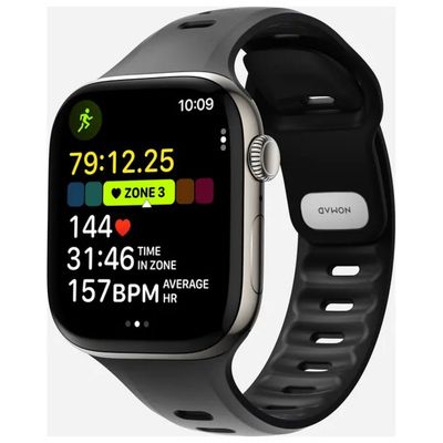 Nomad Tempo Band – Cinturino nero in FKM per Apple Watch 45/46 mm