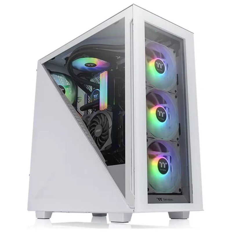Thermaltake Divider 300 TG Snow ARGB Case Midi Tower Bianco