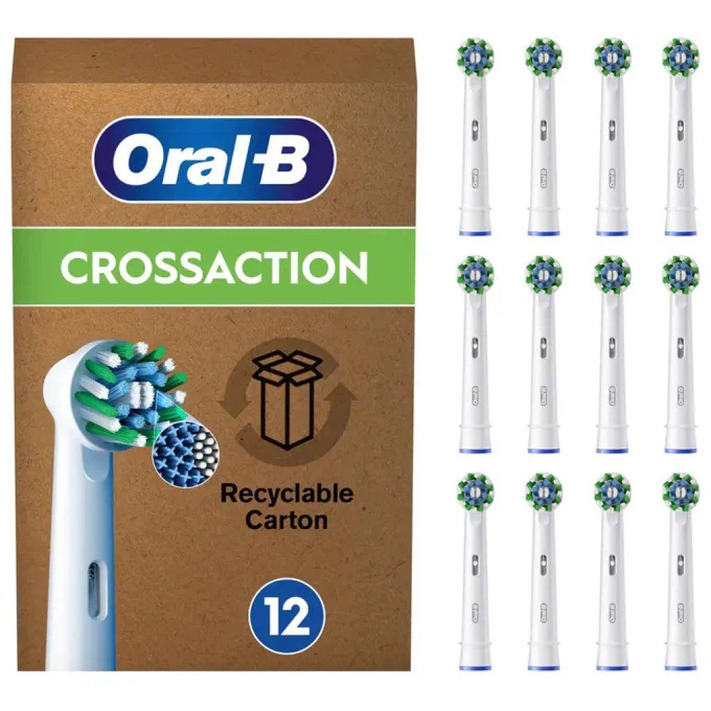 Oral-B CrossAction Testine di Ricambio, 12 Pezzi, Bianche Oral-B CrossAction Testine di Ricambio, 12 Pezzi, Bianche