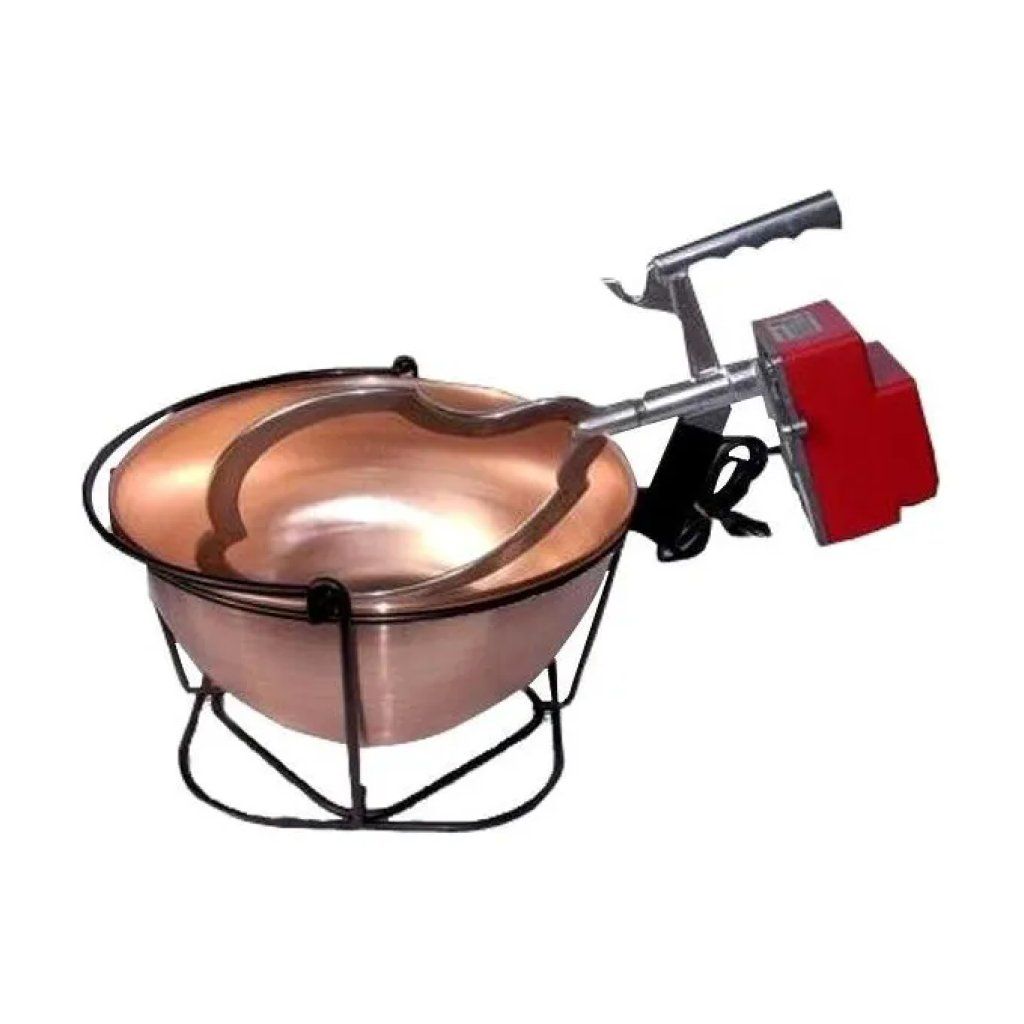 VALTROMPLINA Paiolo Elettrico in Rame Liscio 7,5 L – 31 cm, 16 W