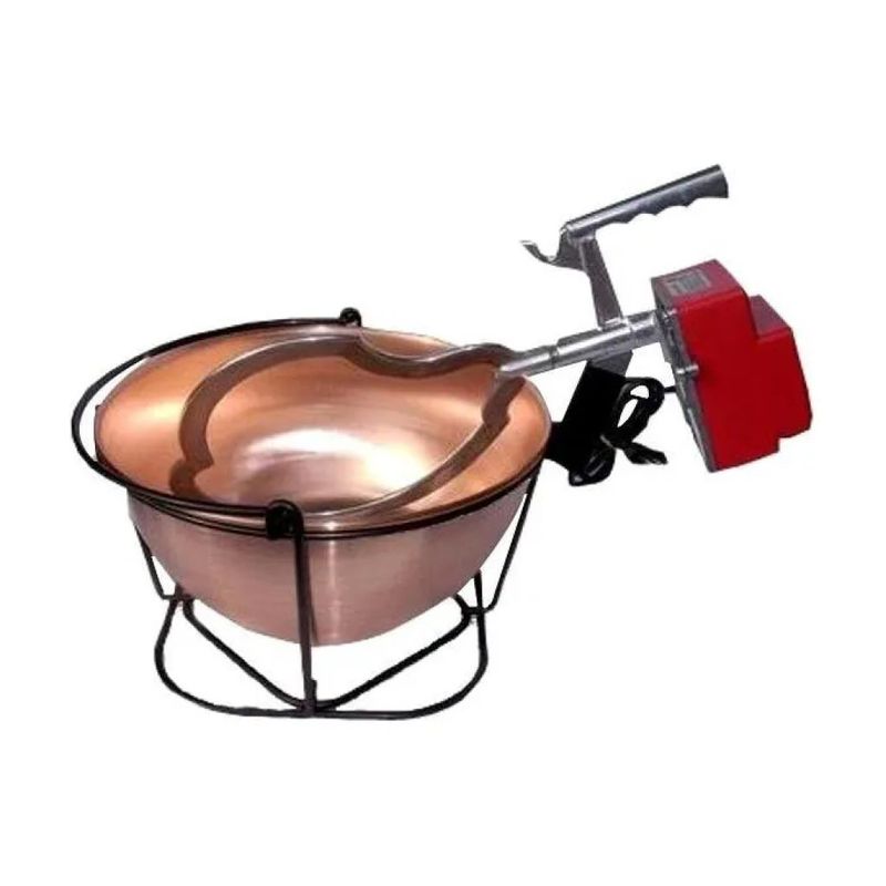 VALTROMPLINA Paiolo Elettrico in Rame Liscio 7,5 L – 31 cm, 16 W