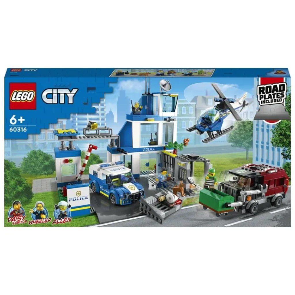 LEGO City 60316 Stazione di Polizia con Camion ed Elicottero, 647 Pezzi LEGO City 60316 Stazione di Polizia con Camion ed Elicottero, 647 Pezzi