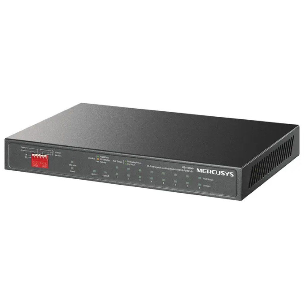 Mercusys MS110GMP Switch Gigabit 10 Porte PoE+ Mercusys MS110GMP Switch Gigabit 10 Porte PoE+