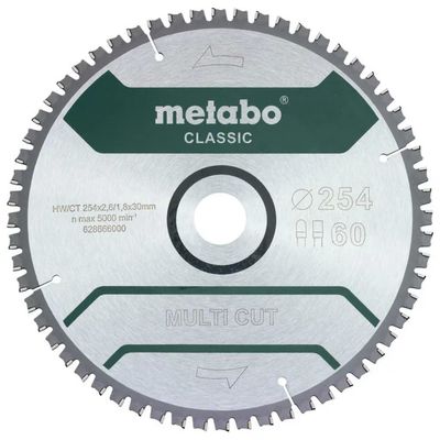Metabo MultiCutClassic 628285000 – Lama circolare 254 mm, 60 denti