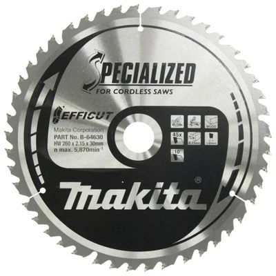 Makita B-64630 Efficut Lama Circolare per Legno 260 mm, 45 Denti