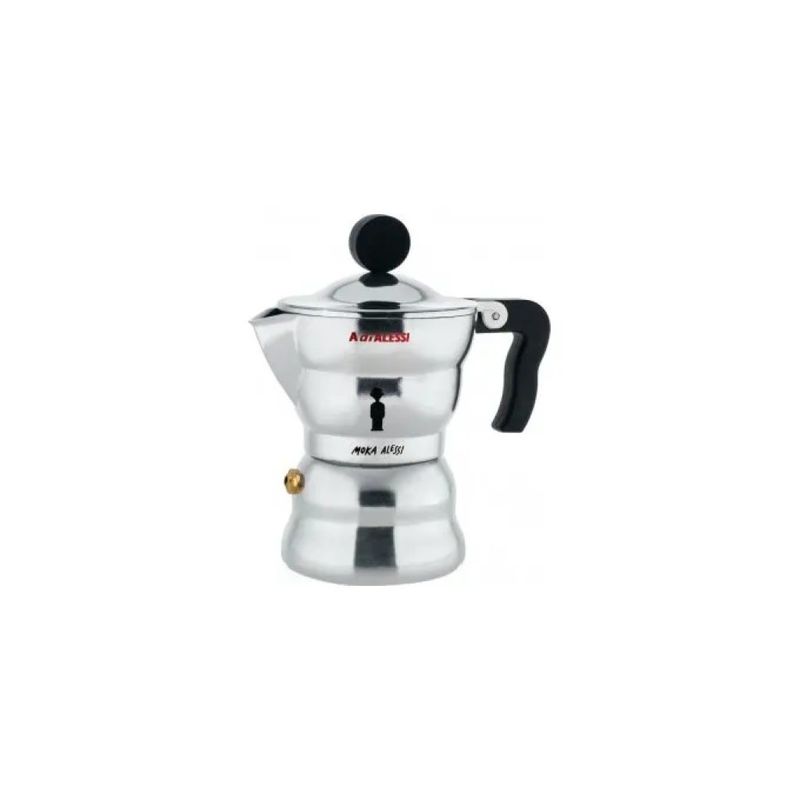 Alessi Moka AAM33/1 Caffettiera Espresso Nera, 1 Tazza