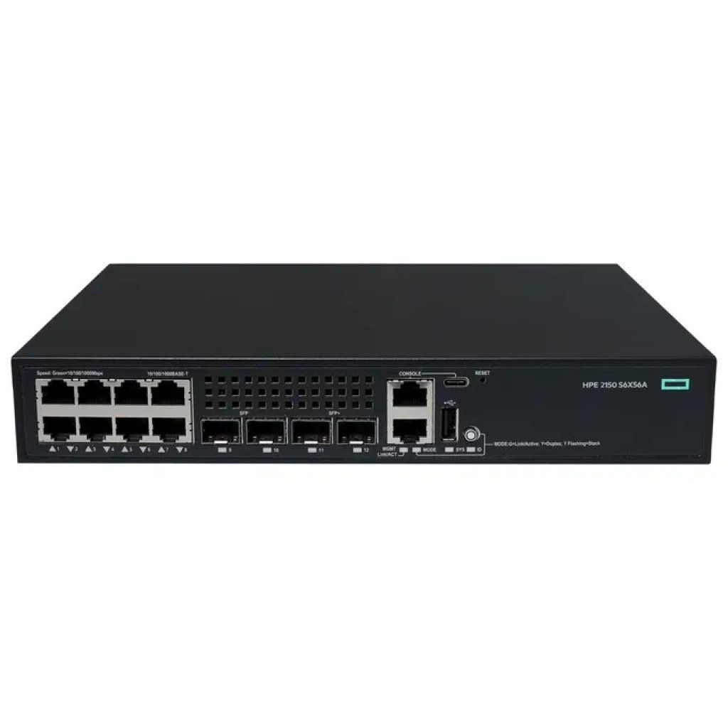 HPE Networking CW 2150 Switch gestito Layer 3, 8 porte Gigabit, 2 SFP e 2 SFP+ HPE Networking CW 2150 Switch gestito Layer 3, 8 porte Gigabit, 2 SFP e 2 SFP+