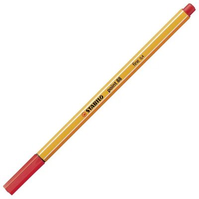 STABILO Point 88 – Fineliner rossi, confezione da 10