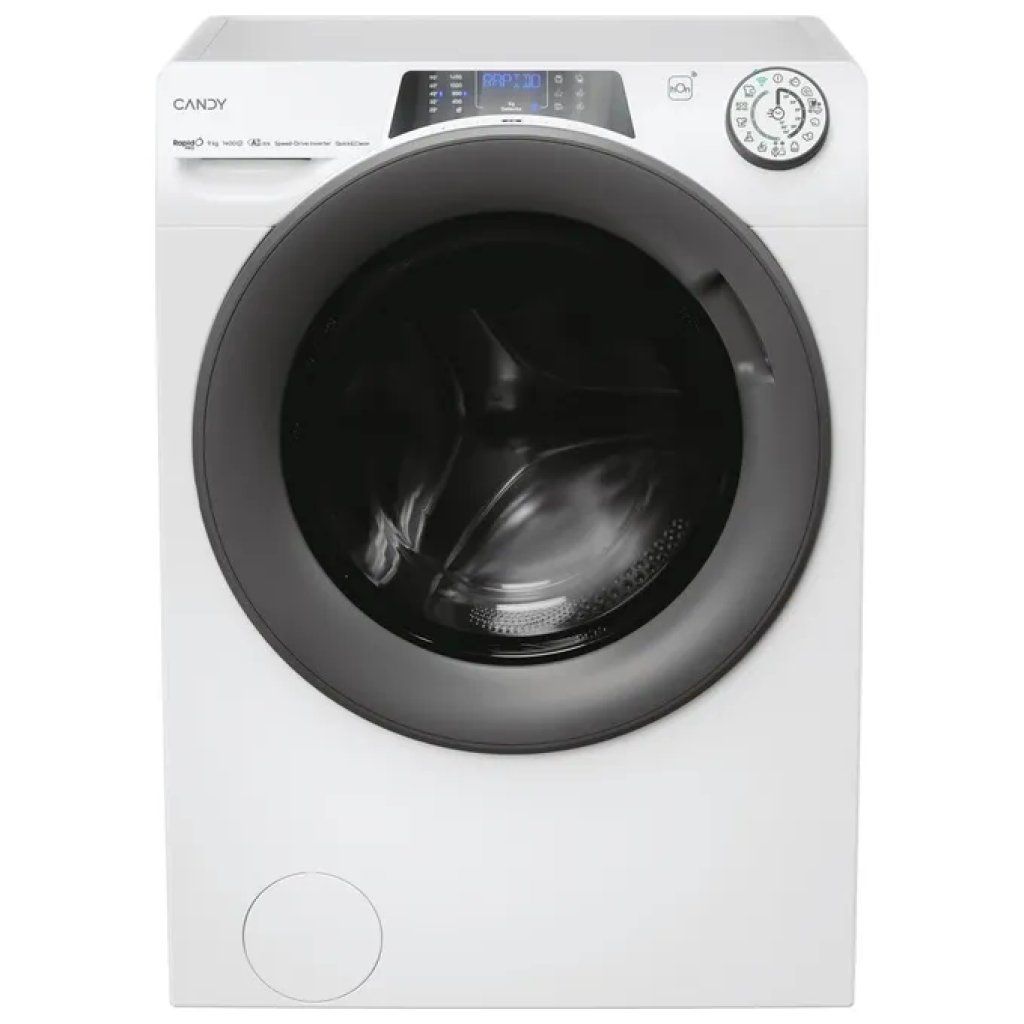 Candy RapidÓ Pro RP496BWMR91S Lavatrice 9 kg, 1400 giri, Classe A, Wi-Fi, Bianca