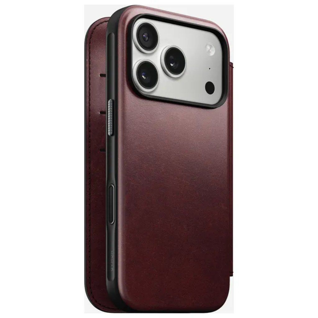 Nomad Modern Leather Folio per iPhone 17 Pro – Borgogna Nomad Modern Leather Folio per iPhone 17 Pro – Borgogna