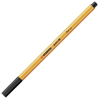 STABILO Point 88 Fineliner Nero, Set da 10