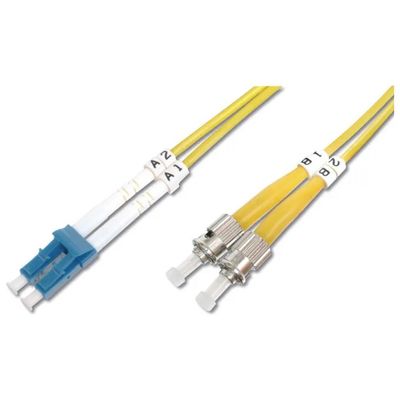 WP EUROPE Cavo patch in fibra ottica monomodale OS2 LC Duplex - ST Duplex, LSZH, 3 m, giallo WP EUROPE Cavo patch in fibra ottica monomodale OS2 LC Duplex - ST Duplex, LSZH, 3 m, giallo