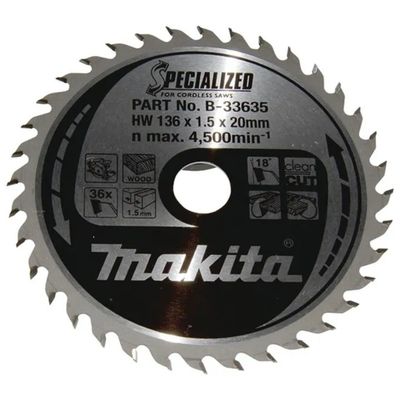 Makita B-33635 Lama Circolare Specialized 136 mm, 36 Denti