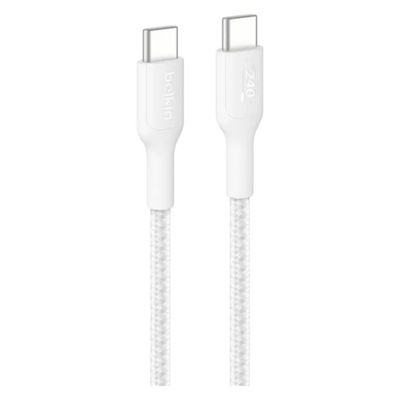Belkin BoostCharge Pro CAB025HQ2MWH – Cavo USB-C 240 W, 2 m, Bianco Belkin BoostCharge Pro CAB025HQ2MWH – Cavo USB-C 240 W, 2 m, Bianco