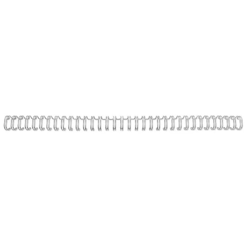 GBC dorsi metallici WireBind argento, 6,3 mm, 100 pezzi