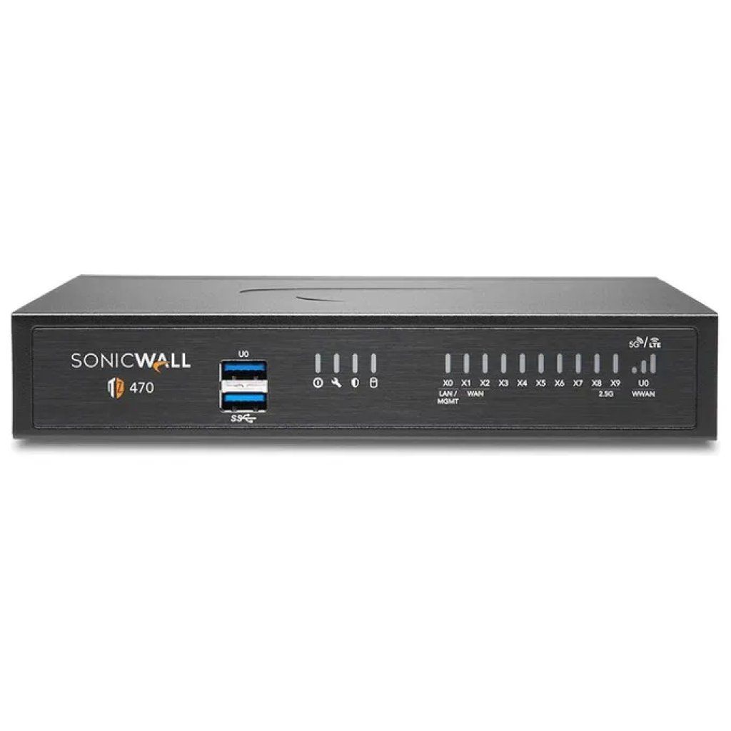 SonicWall TZ470 Firewall hardware, 8 porte Gigabit Ethernet SonicWall TZ470 Firewall hardware, 8 porte Gigabit Ethernet