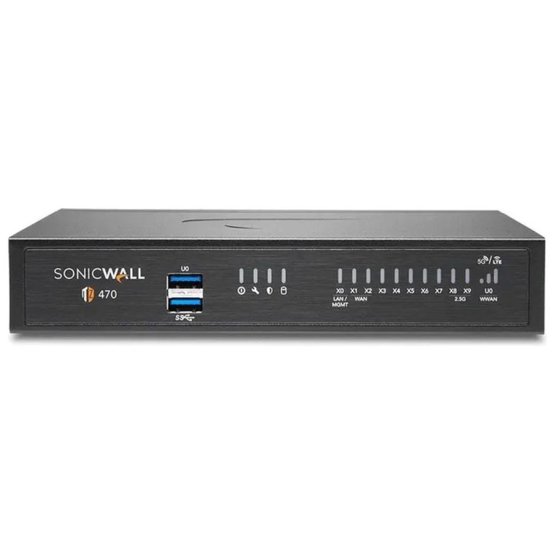 SonicWall TZ470 Firewall hardware, 8 porte Gigabit Ethernet