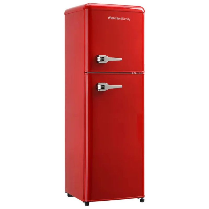 Melchioni Family Siberia 85 – Frigorifero Vintage Rosso, 85 L