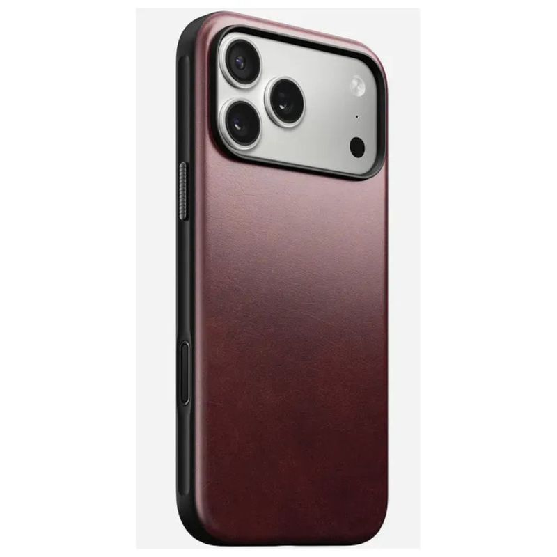 Nomad Modern Leather Case per iPhone 17 Pro Max – Borgogna