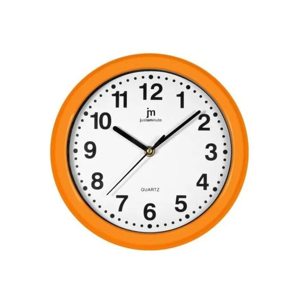 Lowell Orologio da Parete in ABS, Diametro 25 cm, Arancione Lowell Orologio da Parete in ABS, Diametro 25 cm, Arancione