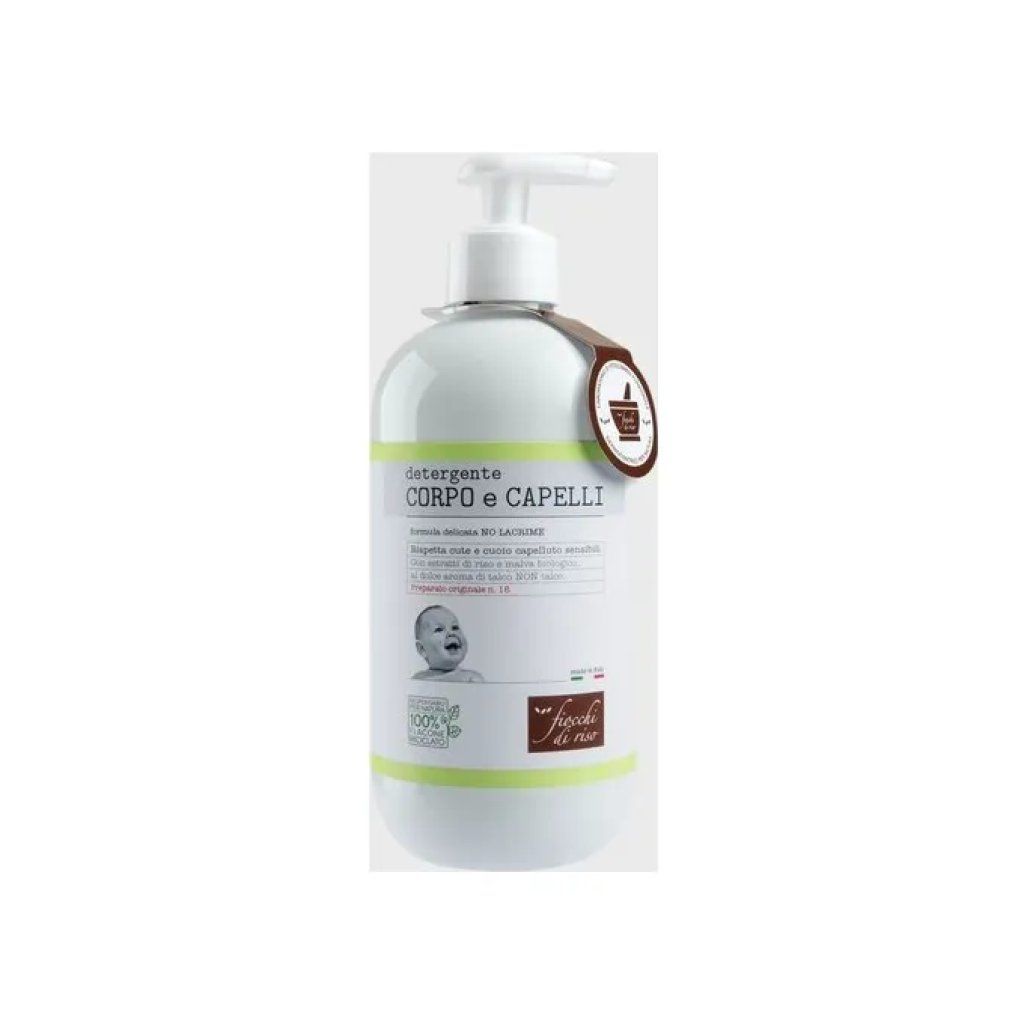 Fiocchi di Riso Detergente Corpo e Capelli Talco 400 ml Fiocchi di Riso Detergente Corpo e Capelli Talco 400 ml
