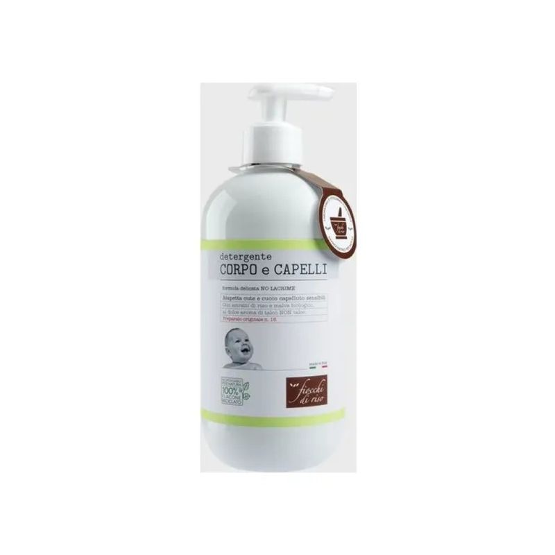 Fiocchi di Riso Detergente Corpo e Capelli Talco 400 ml
