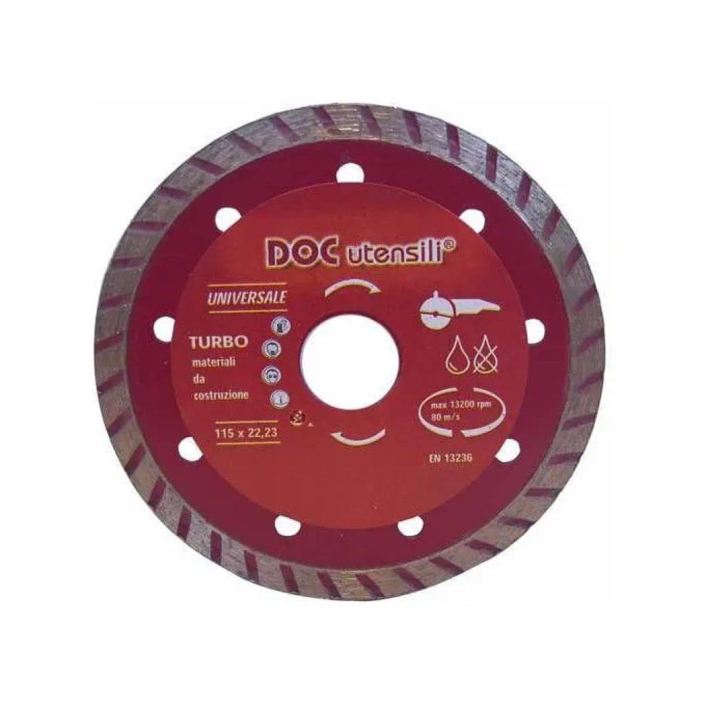 DOC Disco diamantato universale turbo 115 mm per taglio DOC Disco diamantato universale turbo 115 mm per taglio