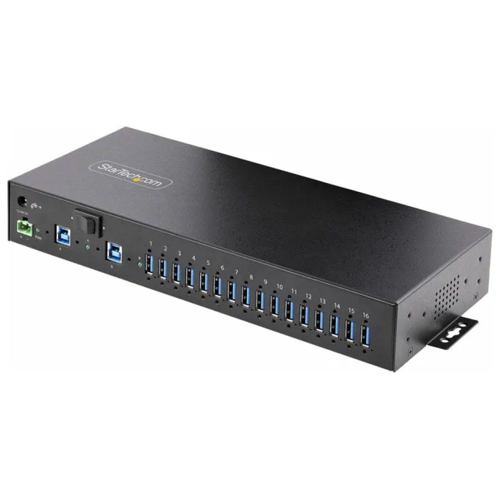 StarTech.com Hub USB Industriale a 16 Porte, 5 Gbps, in Metallo