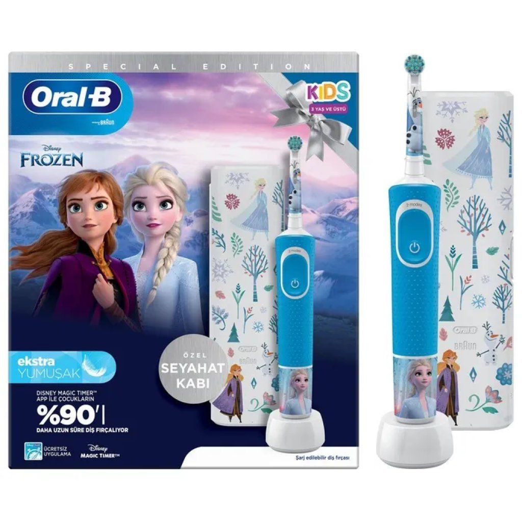 BRAUN Oral-B Vitality Pro Frozen spazzolino elettrico per bambini, nero e grigio