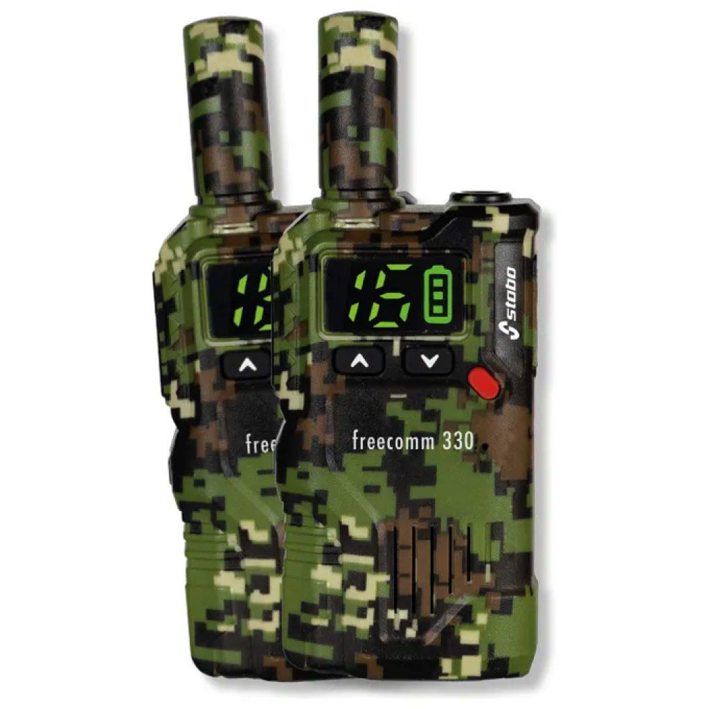 STABO FreeComm 330 Set 2 Radio PMR 446 MHz, 16 Canali, USB-C, VOX, Torcia LED
