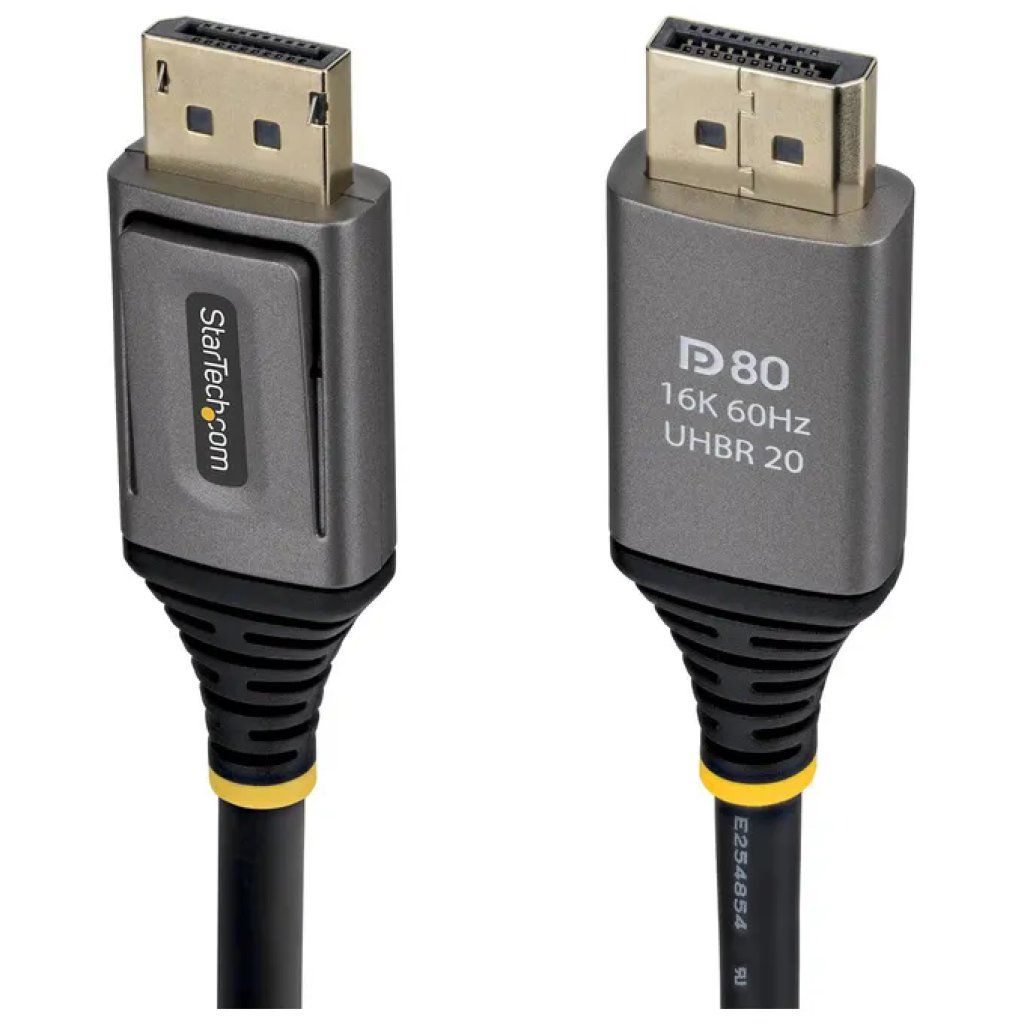 StarTech.com Cavo DisplayPort 2.1 DP80 da 1,5 m, 80 Gbit/s, 8K, 240 Hz, HDR, nero