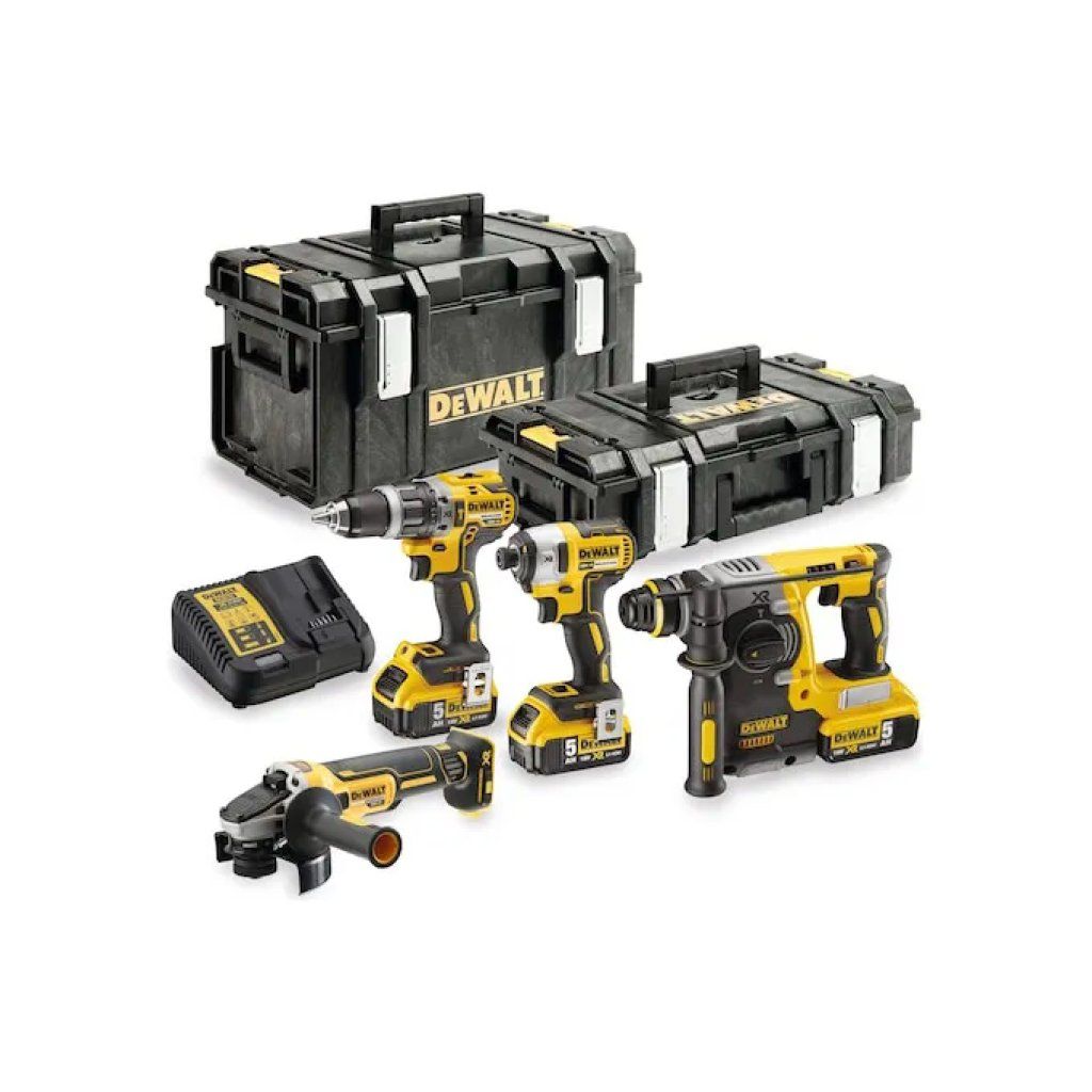 DeWALT DCK422P3-QW Kit 4 Elettroutensili 18 V con 3 Batterie da 5 Ah