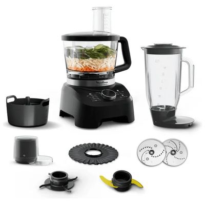 Moulinex Double Force FP8318F0 Robot da Cucina 1000 W, 28 Funzioni, Nero