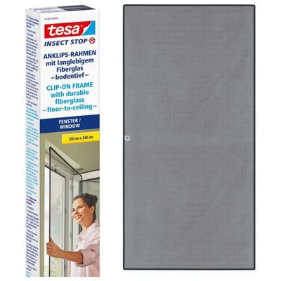 Tesa Insect Stop zanzariera con telaio a clip 120 x 240 cm