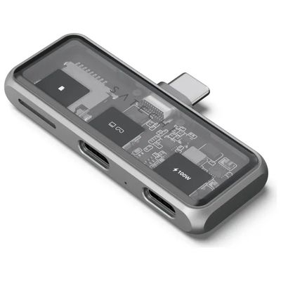 Satechi ST-HXRSDM Hub USB-C con Power Delivery 100W e lettore MicroSD, grigio Satechi ST-HXRSDM Hub USB-C con Power Delivery 100W e lettore MicroSD, grigio