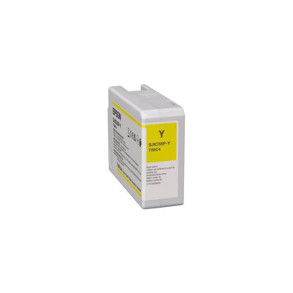 Epson SJIC55(Y) C13T58C440 Cartuccia Gialla Originale da 80 ml Epson SJIC55(Y) C13T58C440 Cartuccia Gialla Originale da 80 ml
