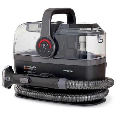 Ariete 2484 Spot Cleaner Steam PRO Pulitore a Vapore 5 in 1, 1800 W, Nero