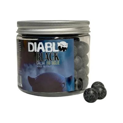 Defence System Diablo Black – Pallini in Gomma per Pistole PB 575, 110 Pezzi