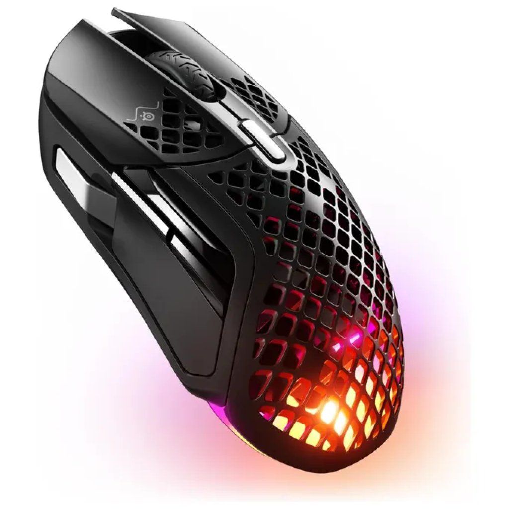 SteelSeries Aerox 5 Wireless – Mouse ottico 18.000 DPI, 9 pulsanti, nero SteelSeries Aerox 5 Wireless – Mouse ottico 18.000 DPI, 9 pulsanti, nero