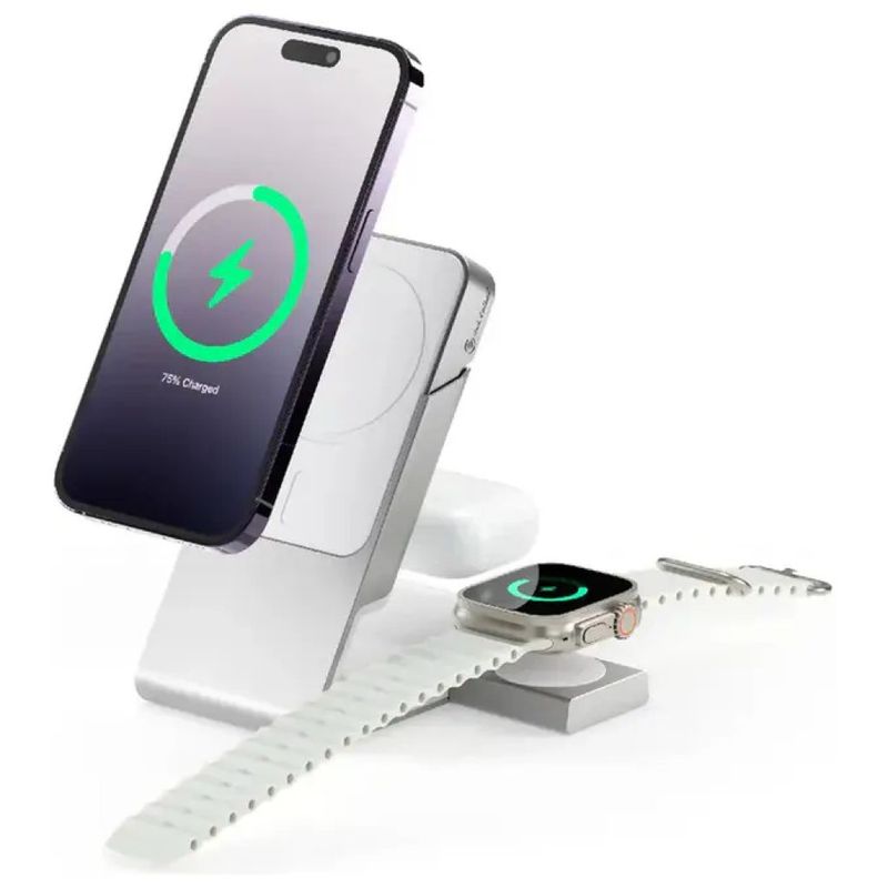 ALOGIC Magnetic Charger Power Bank 5000 mAh Wireless 15 W MagSafe – Bianco