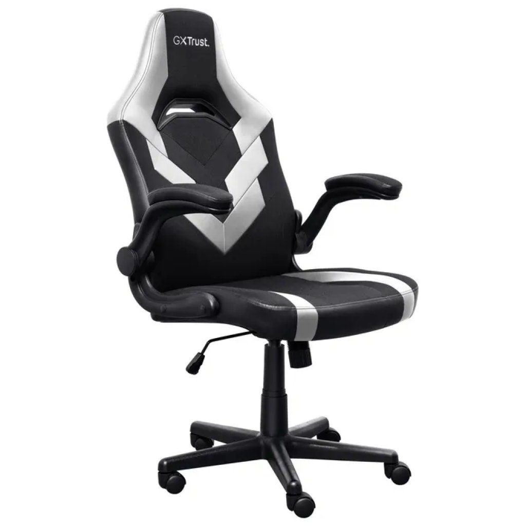 Trust GXT 703W RIYE – Sedia Gaming Nero e Bianco, fino a 140 kg