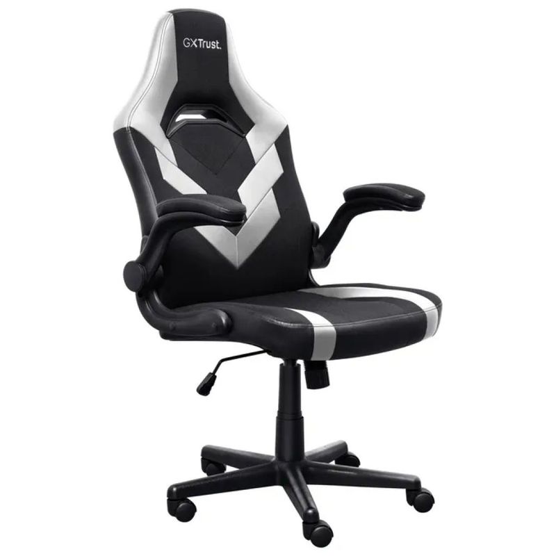 Trust GXT 703W RIYE – Sedia Gaming Nero e Bianco, fino a 140 kg