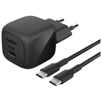 Belkin BOOSTCHARGE Caricatore USB-C 45 W con Cavo da 1 m - Nero
