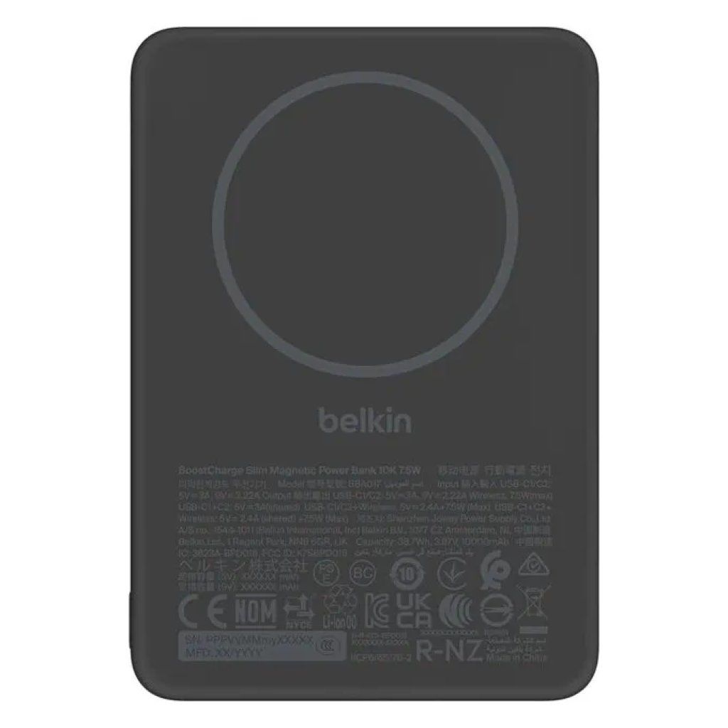 Belkin Powerbank wireless 5000 mAh USB-C, 7,5 W, nero Belkin Powerbank wireless 5000 mAh USB-C, 7,5 W, nero