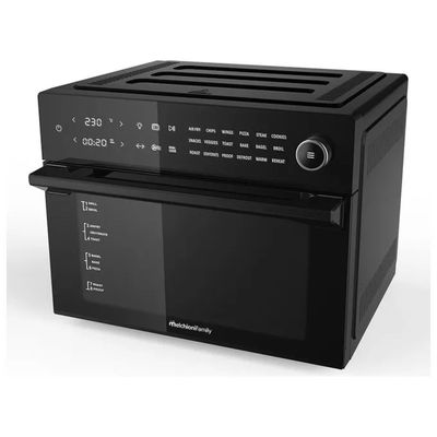 Melchioni Family Benedetta Friggitrice ad Aria 30 L, 1800 W, 18 Programmi, Display LED, Nera