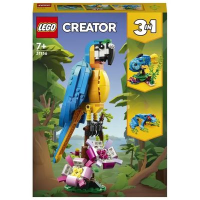 LEGO Creator 3 in 1 Pappagallo Esotico 31136