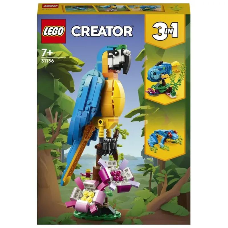 LEGO Creator 3 in 1 Pappagallo Esotico 31136